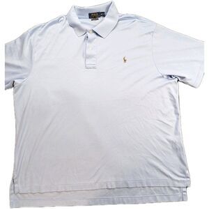Polo Ralph Lauren Shirt Men's 2XB Blue Big Men Cotton Flesh Pony Casual Button